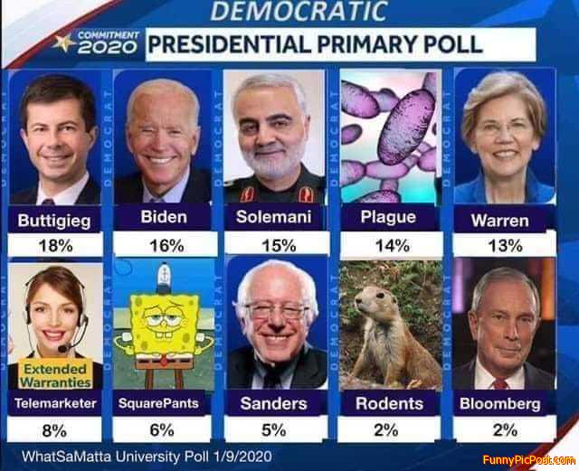 democratic presidential primary poll 2020