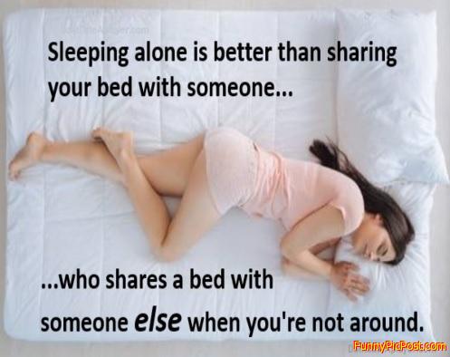 Sleeping alone