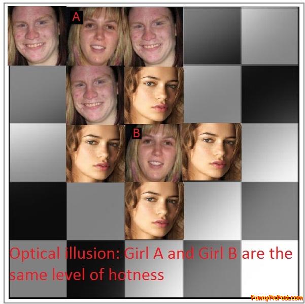 Hot girl optical illusion