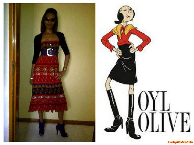 Olive Oyl in the flesh