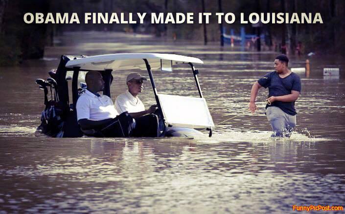 Nevermind the flood victims, Oblahblah needs a BAILOUT!