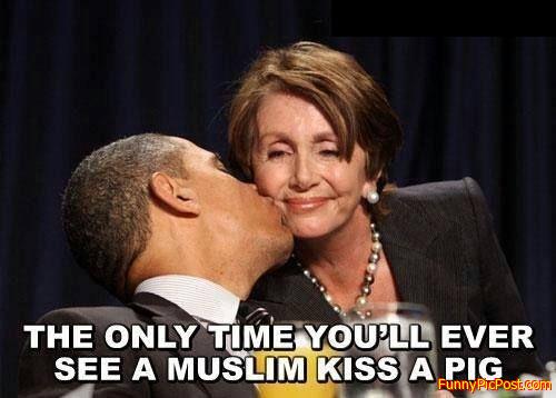 hmm, I don't6 see a pig or a muslim. Are you alrig