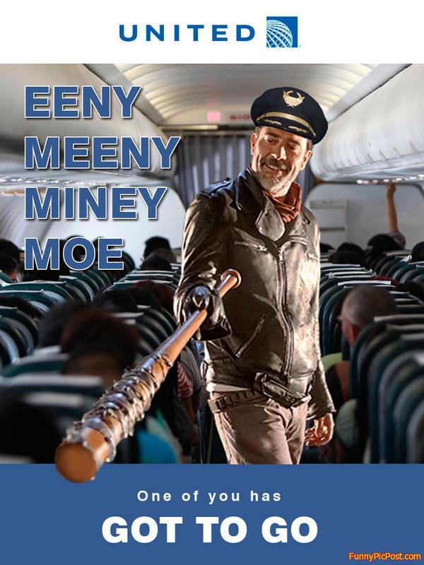Negan on United Airlines
